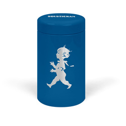 SN - DESIGNOVÉ ZÁPALKY V DÓZE Modrá lesklá / stříbrný lesklý emblém