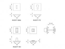 MP - ROZETA - HR SQ6 BS - Černá matná
