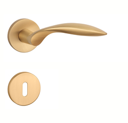 Klika na dveře AS - GERBERA - R 7S OLS - Mosaz broušená