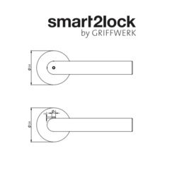 klika na dveře GK - LUCIA PIATTA S - R - S2L s uzamykáním Grafit černá (78)