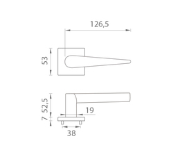 Klika na dveře AT - ARNICA - HR 7S OC - Chrom lesklý
