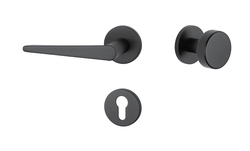 Klika na dveře AT - ARNICA - R 7S BS - Černá matná