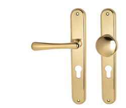 Klika na dveře NI - ELEGANT OLV - Mosaz leštěná lakovaná