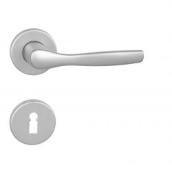 Klika na dveře BA - LUXOR - R F1 - Stříbrný elox