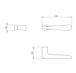 Klika na dveře VM - PEPE WS - Bílá matná (49)