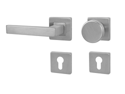 Klika na dveře MP - QUADRA - HR BN - Broušená nerez