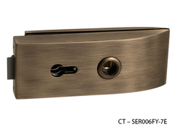 CT - 11000 Kování na skleněné dveře OGS - Bronz česaný matný