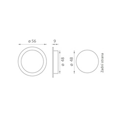 ATZ - Mušle kulatá bez otvoru 7503 - R BS - Černá matná