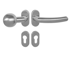 Klika na dveře MP - NERO - UOR BN - Broušená nerez