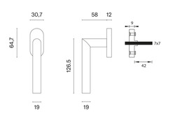 Klika na eurookno AT - DK - ARABIS - R WS - Bílá matná