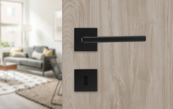 Klika na dveře MP - PRIMA - HR SQ6 BS - Černá matná