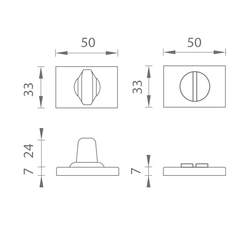AS - ROZETA - RT 7S BS - Černá matná