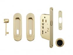 FT - Set na posuvné dveře oválný - BB / D OLV - Mosaz leštěná lakovaná