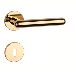 Klika na dveře AS - ASTERIA - R 5S OLV - Mosaz leštěná lakovaná