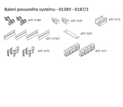 Náhradní díly k posuvným systémům SC - Balení posuvného systému 100 GLASS
