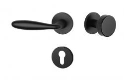 Klika na dveře AT - VERBENA - R 7S BS - Černá matná