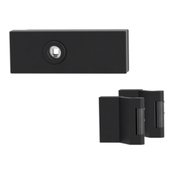 GK - PURISTO S - ZÁMEK na skleněné dveře - UV - magnetický (vč. závěsů) Grafit černá (78)