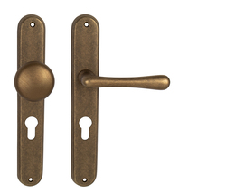 Klika na dveře NI - ELEGANT OBMP - Staromosaz matný lak