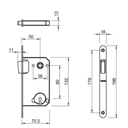 TI - Magnetický zámek 3597 BB 90 T - Titan (141)