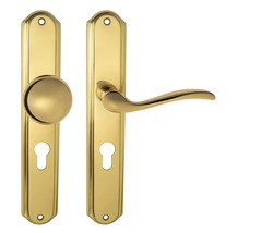 Klika na dveře MP - JULIA - SO OLV - Mosaz leštěná lakovaná