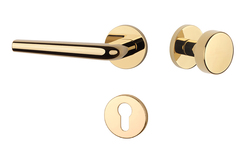 Klika na dveře AT - FUNKIA - R 7S OLV PVD - Mosaz leštěná lakovaná PVD