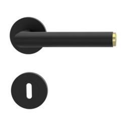 Klika na dveře GK - LUCIA SELECT - R Grafit černá / mosaz (51)