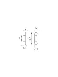 AGB - Protiplech k magnetickému zámku MEDIANA POLARIS univerzální s plastovou vaničkou OGS - Bronz česaný matný