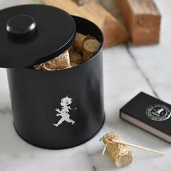 SN - NÁDOBA NA PODPALOVAČE Černá matná / stříbrný matný emblém