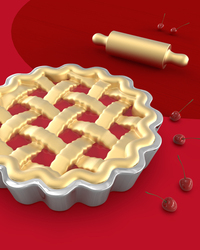 MTM363-01 MTM - KLÍČENKA - Koláč a zlatý váleček