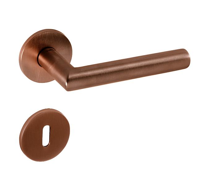 Klika na dveře TI - FAVORIT - R 4002 5S PVD CUM - PVD Broušená měď