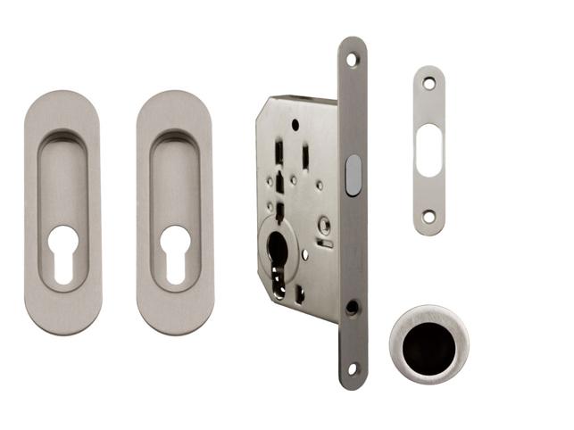 FT - Set na posuvné dveře oválný - PZ / D ONS - Nikl broušený