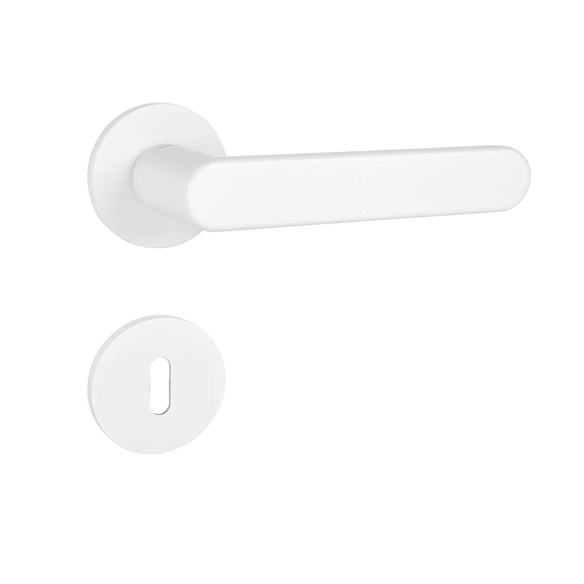 Klika na dveře TI - ROUND - R 3957 5S WS - Bílá matná (152)