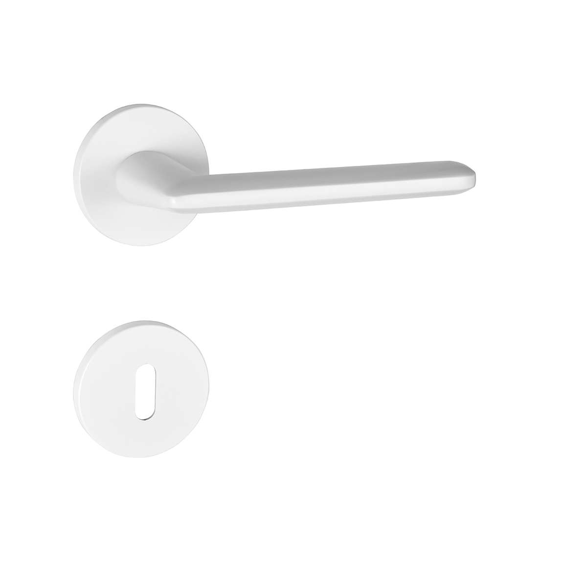 Klika na dveře MP - ELIPTICA - R S6 WS - Bílá matná