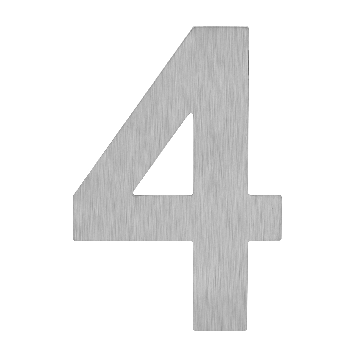 LR - Domovní číslice "4" - 120 mm BN - Broušená nerez