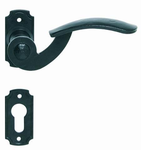 Klika na dveře LR - TILLY - R OVÁL Kovaná černá