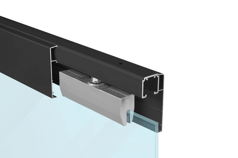 SC - POSUVNÝ SYSTÉM SERIES 100 SILENT GLASS S 80 KG SP s oboustranným krytem na profil BS - Černá matná