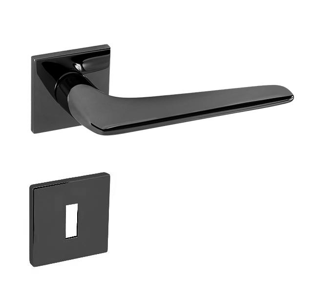 Klika na dveře TI - OPTIMAL - HR 4164Q 5S BNL - Černý nikl