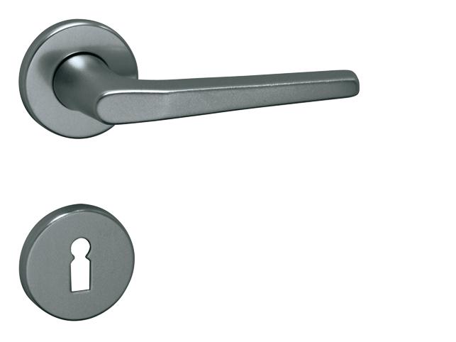 Klika na dveře GI - LUCIA - R F9 - Nerez elox