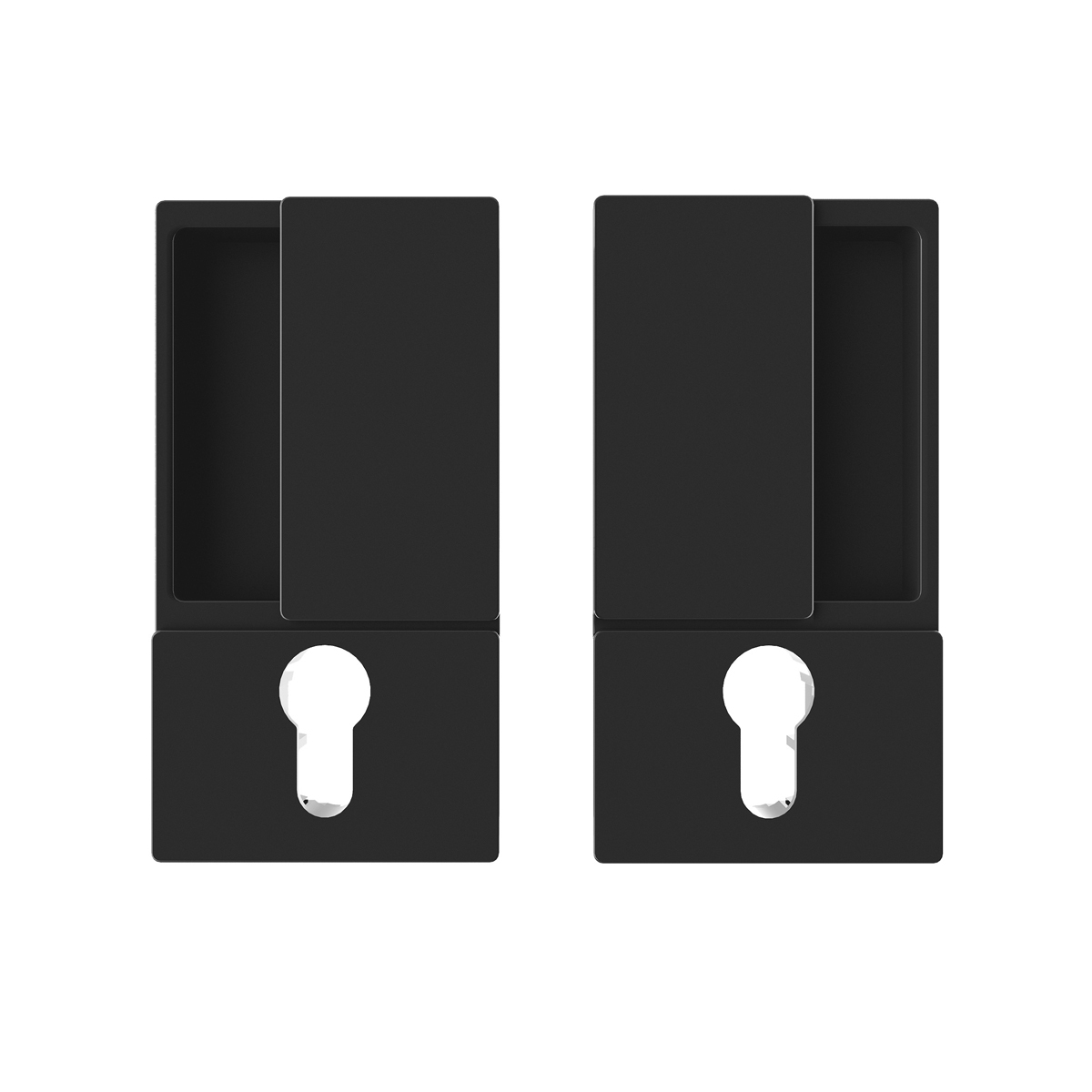 AGB - MUŠLE WAVE na posuvné dveře PZ BS - Černá matná