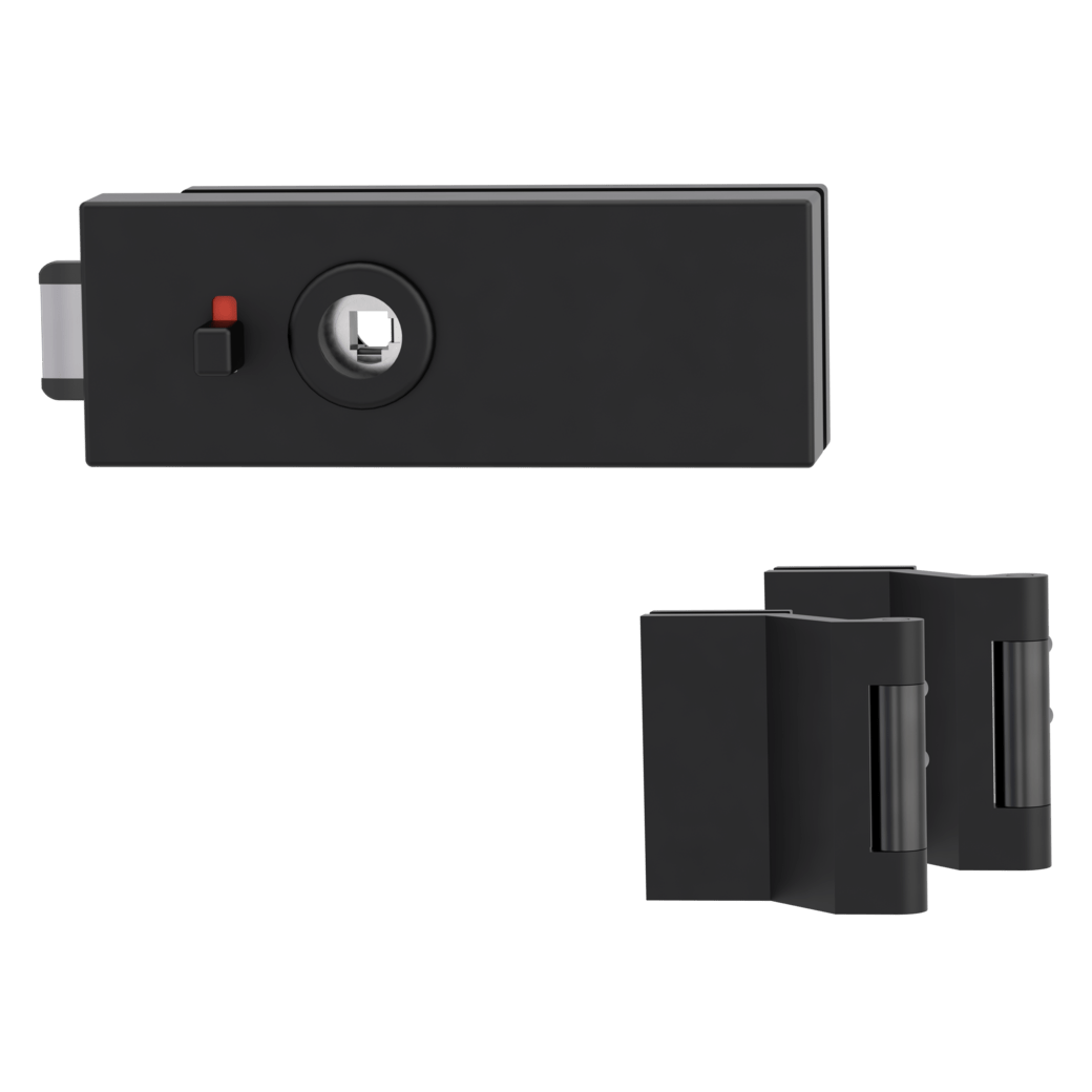 GK - PURISTO S - ZÁMEK na skleněné dveře - WC S2L (vč. závěsů) Grafit černá (78)