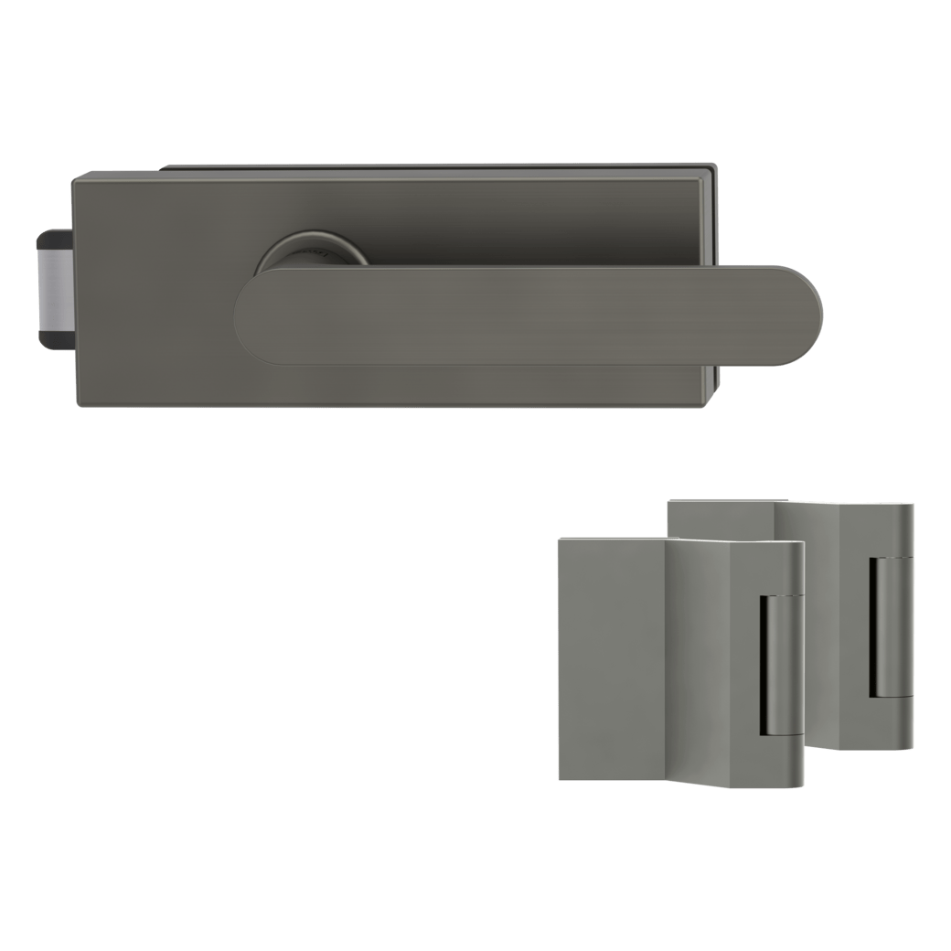 GK - PURISTO S - ZÁMEK na sklo s klikou AVUS - UV (vč. závěsů) Kašmír šedá (27)