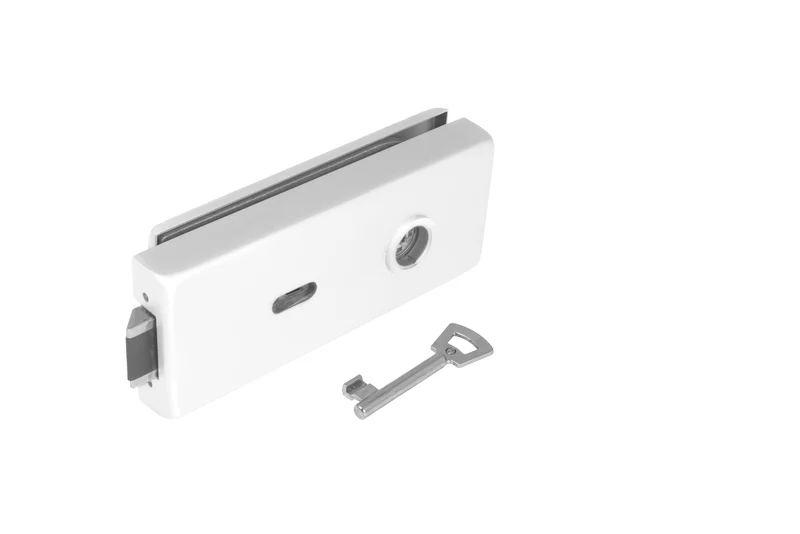 TI - Zámek na skleněné dveře WS - Bílá matná (152)