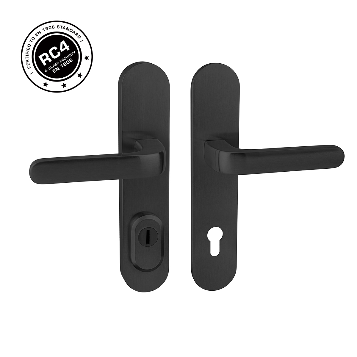 Bezpečnostní kování RC4 MPK - SECURO INOX S01 PLUS - SO TARA BS PVD - Černá matná PVD