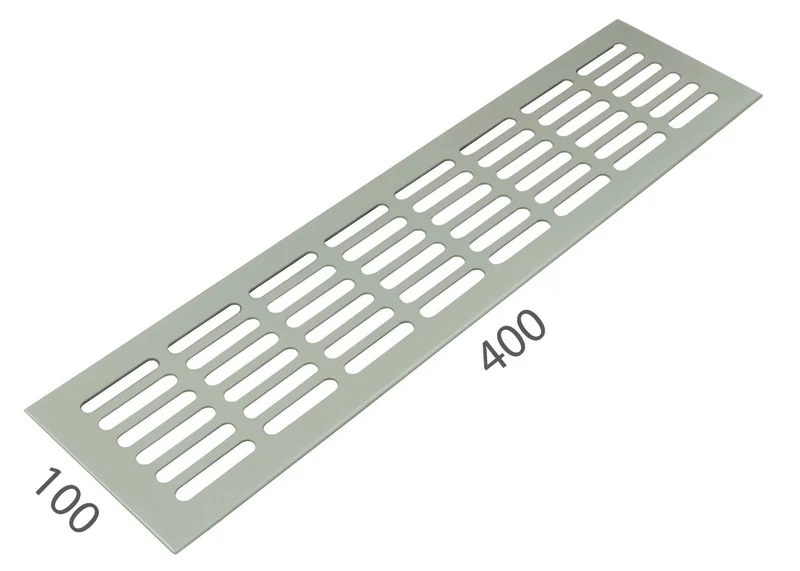 SRL - ALFA větrací mřížka šířka 100 x 400 mm F9 - Nerez elox