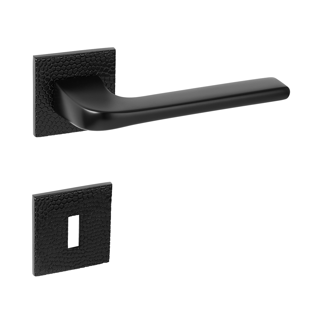 Klika na dveře TI - DARA - HR 4007 5SQ T1 BS - Černá matná (153)