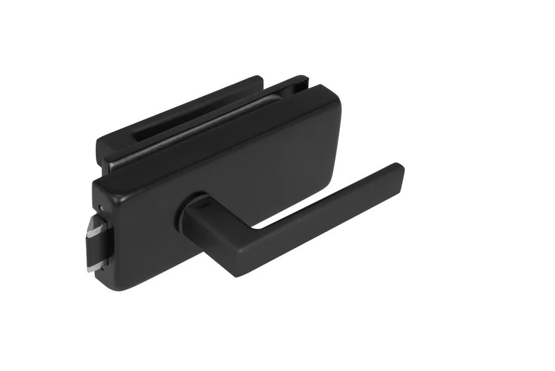 TI - ZÁMEK na sklo s klikou SONIA 4014 - bez otvoru BS - Černá matná (153)