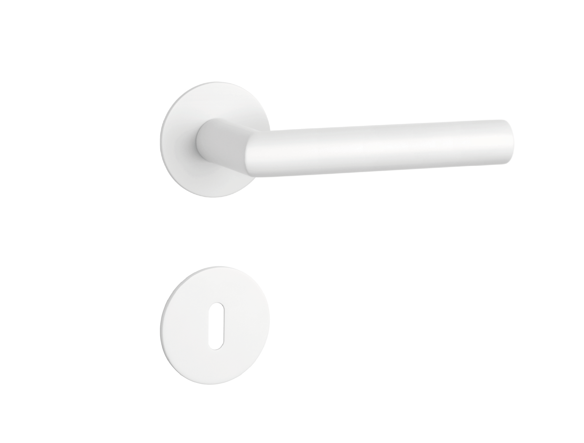 Klika na dveře SH - OVAL - R 1750 3SM WS - Bílá matná