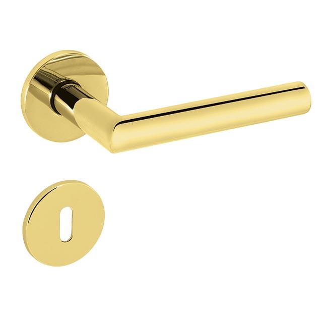 Klika na dveře TI - FAVORIT - R 4002 5S OLV - Mosaz leštěná lesklá