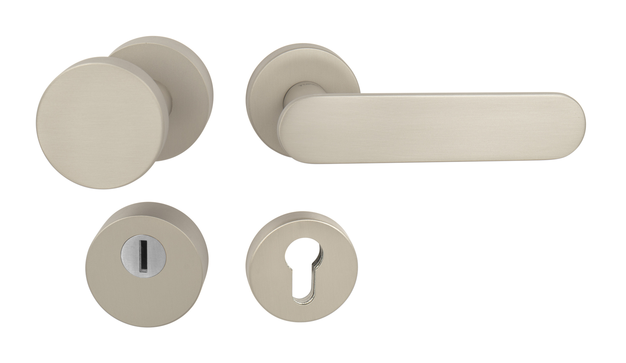 Bezpečnostní kování TI - CUBO/NELA - R NP - Nikl perla (142)