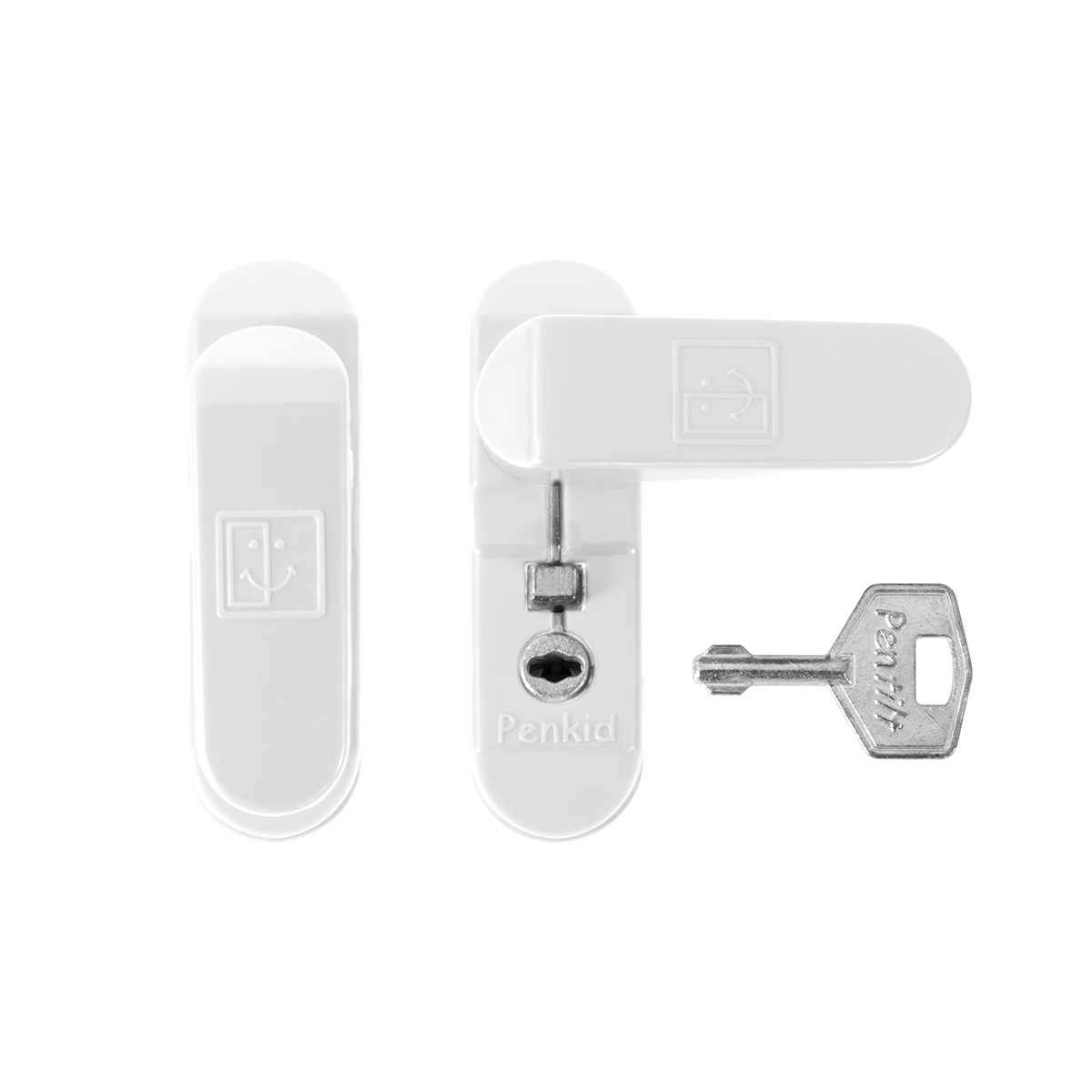 PD - Otočná západka s uzamykáním WS - Bílá matná (RAL9016)